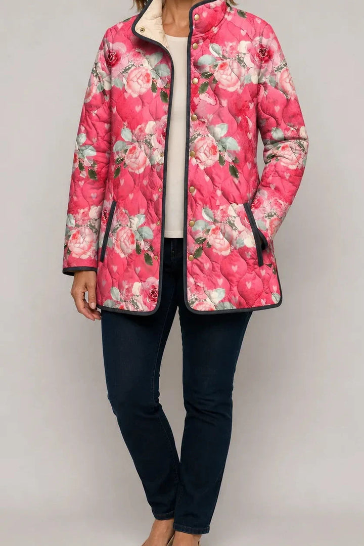 Cleofé | Chaqueta Acolchada Ligera de Mujer con Estampado Floral - 9