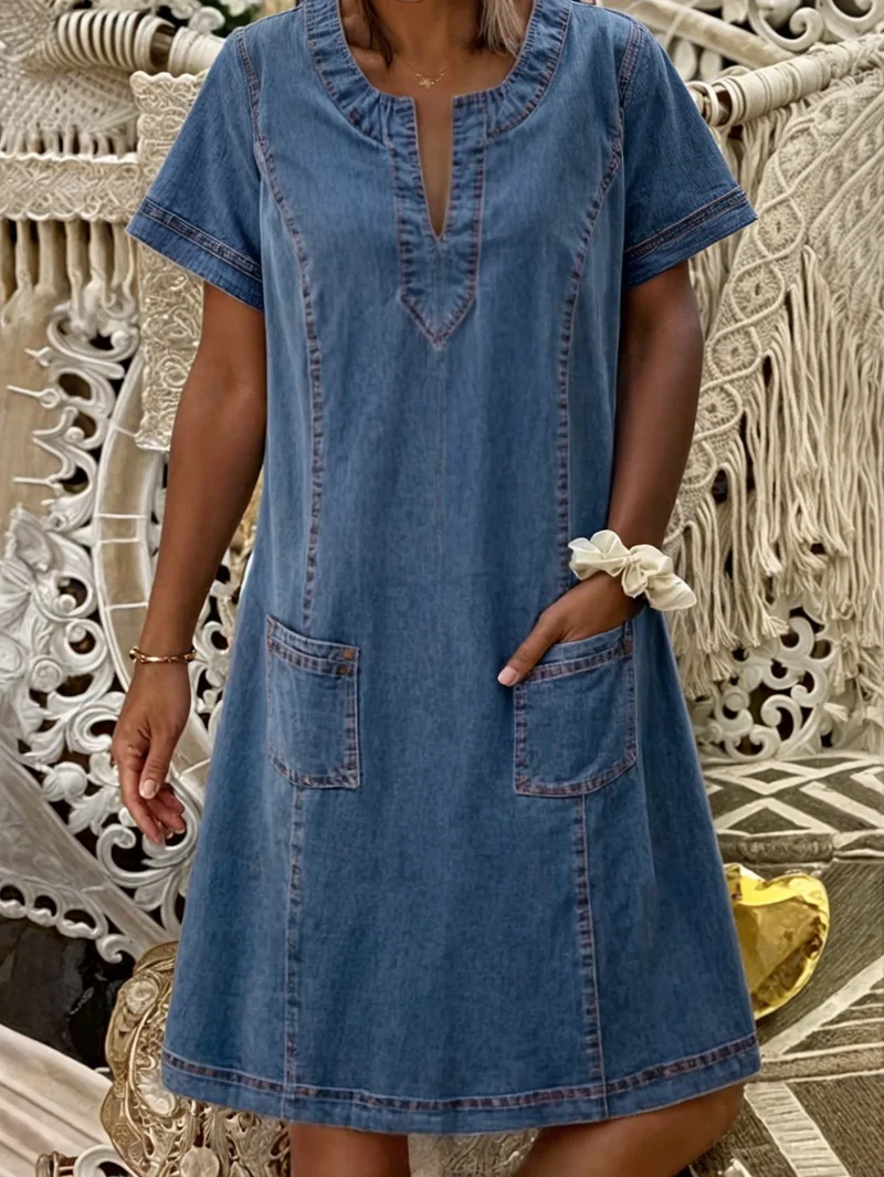 Silvia | Vestido de Denim Suave