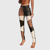 Amelia | Pantalón Tubo de Mujer de Bloques de Color