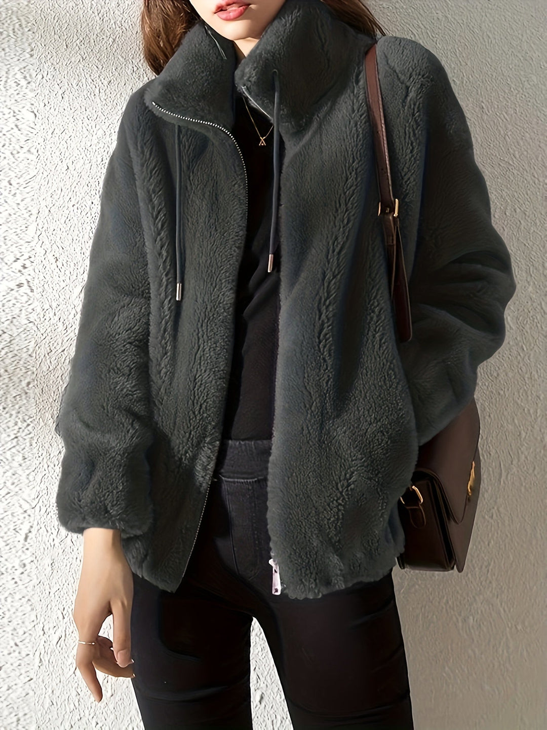 Juana | Chaqueta de Punto Alto con Cremallera