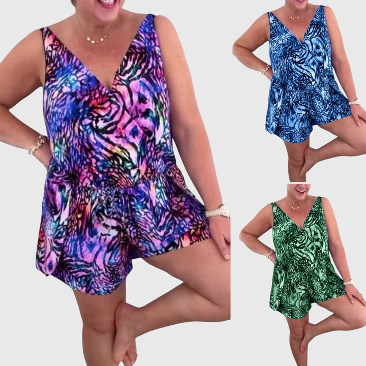 Valeria  | Vestido de Baño Elegante con Escote en V