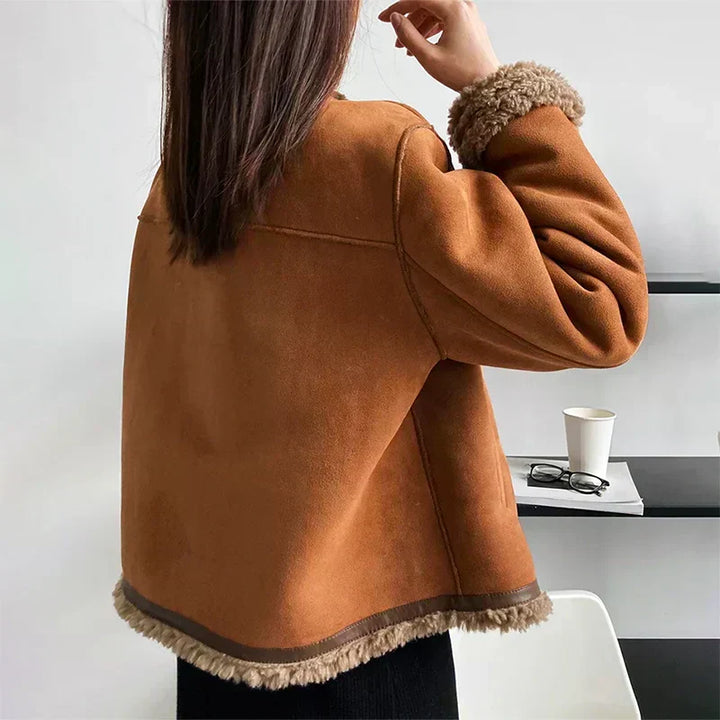 Remedios | Chaqueta de Mujer de Borrego Sintético con Botones