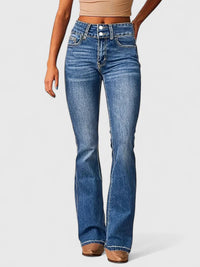 Gema | Pantalón Acampanado de Mujer con Cremallera Decorativa