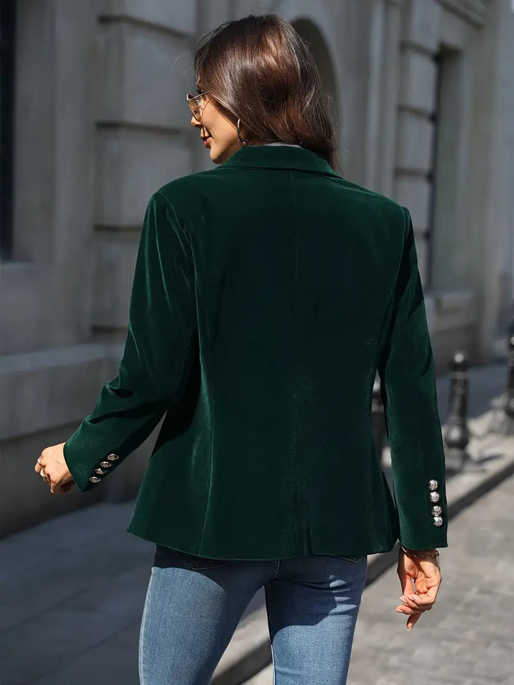 Uxue | Blazer de Mujer de Terciopelo Verde