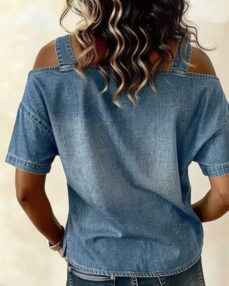 Julia | Camisa de Mezclilla Sin Mangas