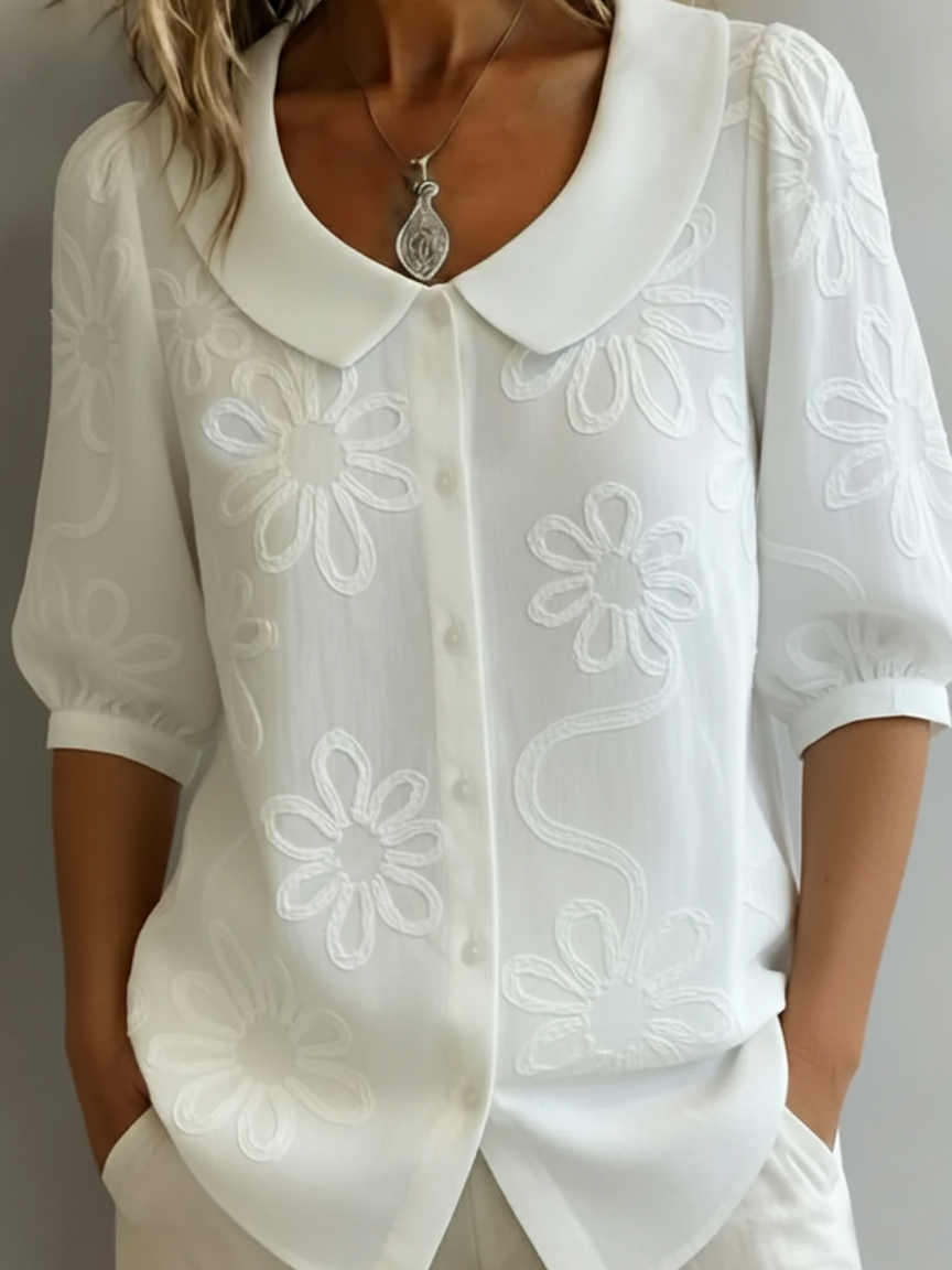 Victoria | Blusa ligera floral elegancia natural