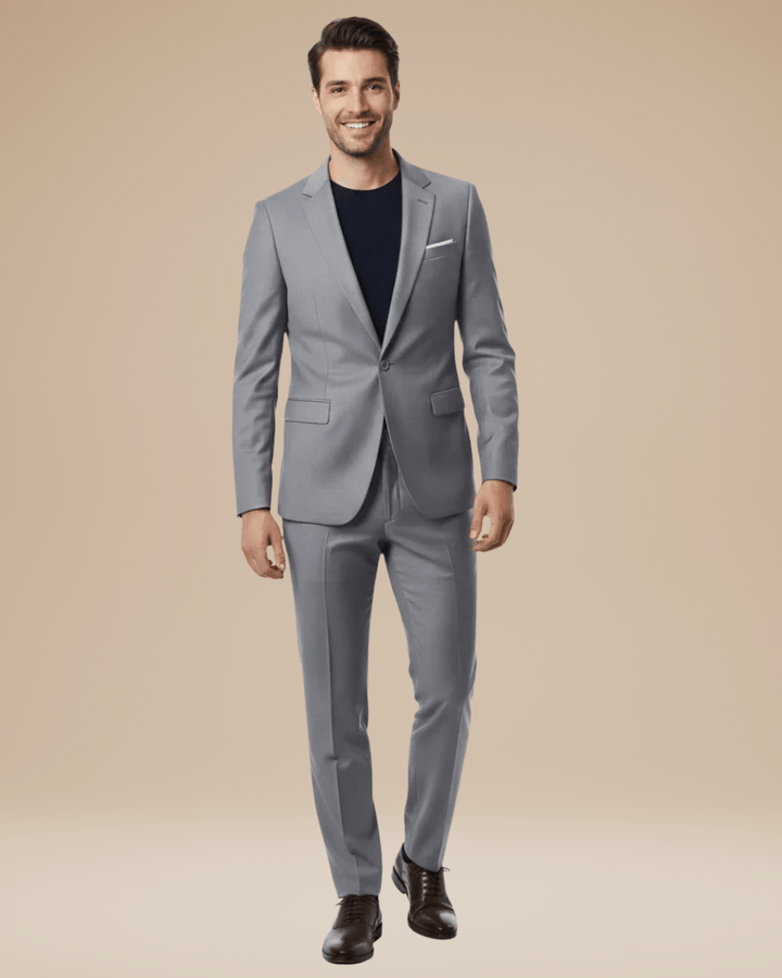 Eliseo | Traje Completo de Dos Piezas en Tejido Elástico - Gris