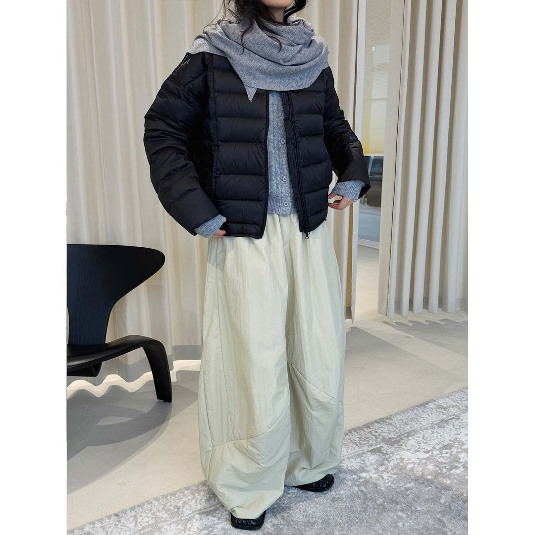 Eloísa | Chaqueta Acolchada Ligera de Mujer Corta y Holgada - Negro