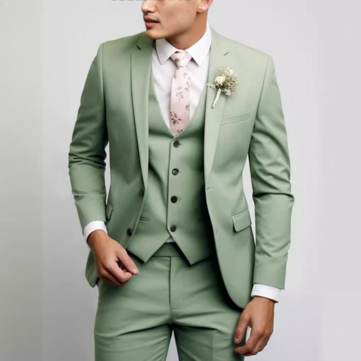 Epifanio | Traje Completo con Chaleco y Corte Estrecho - Verde menta