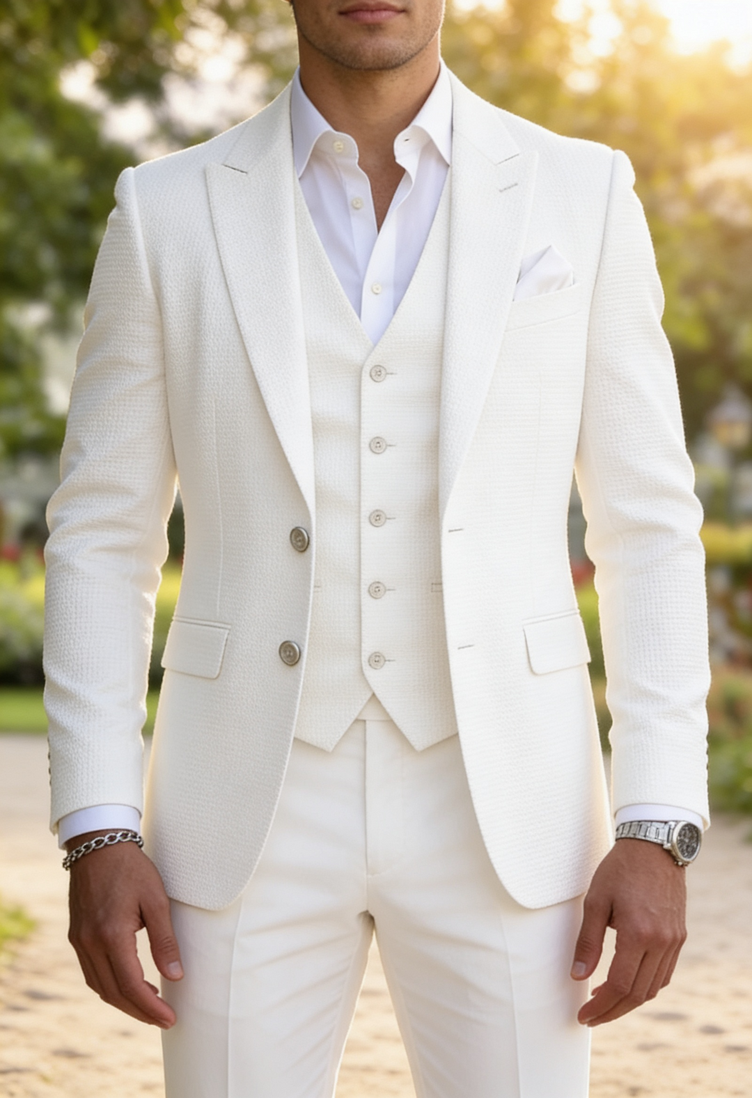 Ernesto | Traje Completo Slim Fit para Bodas y Ceremonias - Blanco