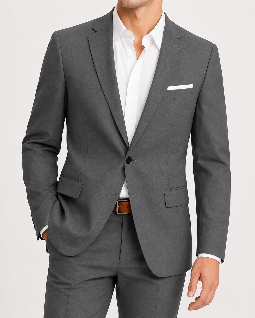 Eugenio | Traje Completo Slim Fit de Un Botón - Gris
