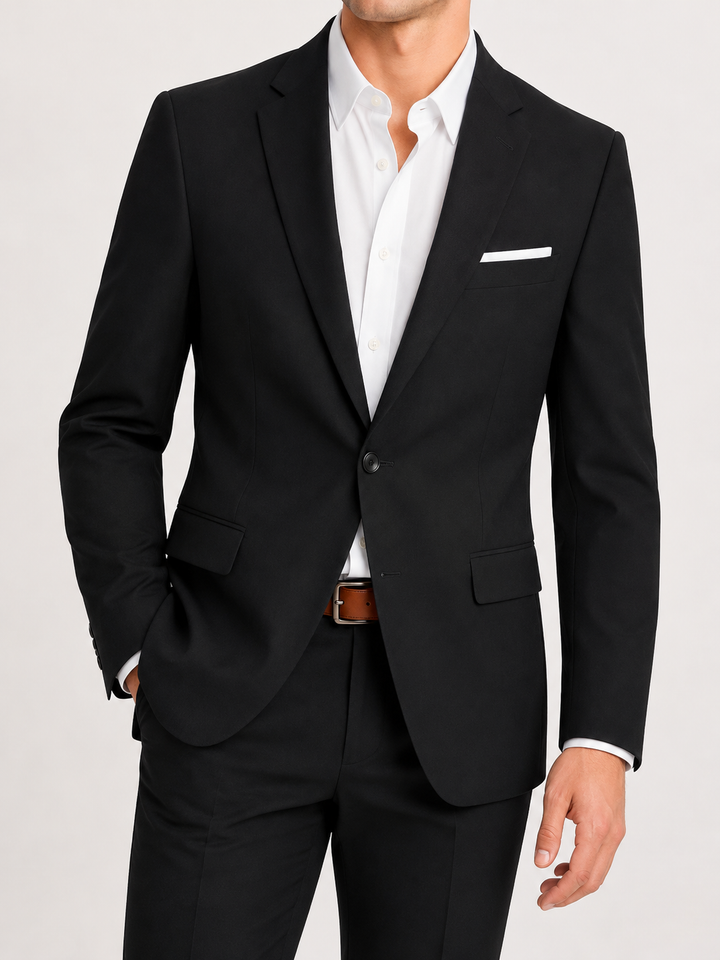 Eugenio | Traje Completo Slim Fit de Un Botón - Negro