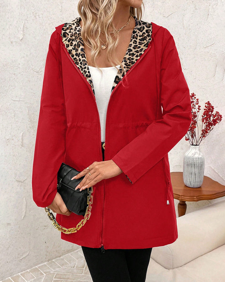 Evangelina | Chaqueta con Capucha Reversible de Leopardo - 9