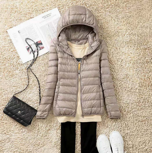Evarista | Chaqueta Acolchada Ligera con o sin Capucha - Caqui con capucha