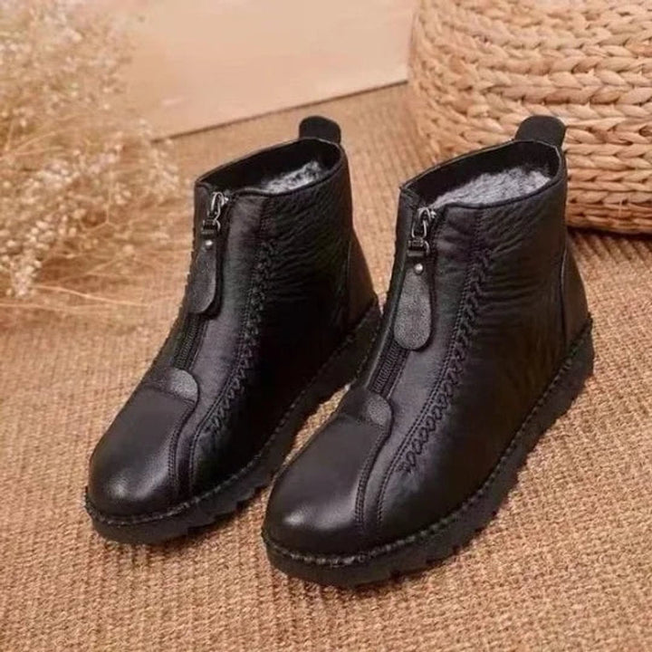 Olegaria | Botines de Mujer de Aspecto Piel Forrados de Borrego