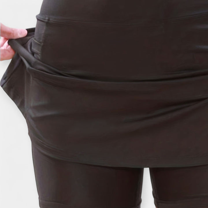 Pantalones cortos de cintura alta con falda