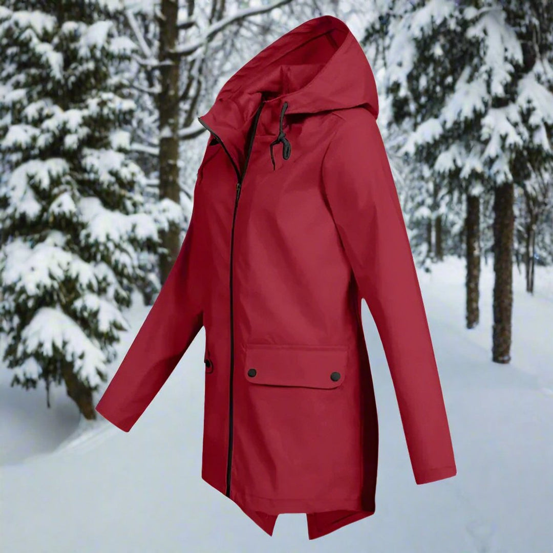 Viviana | Chaqueta Impermeable con Capucha y Cremallera