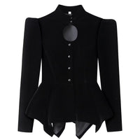 Flavia | Chaqueta de Terciopelo Entallada con Peplum