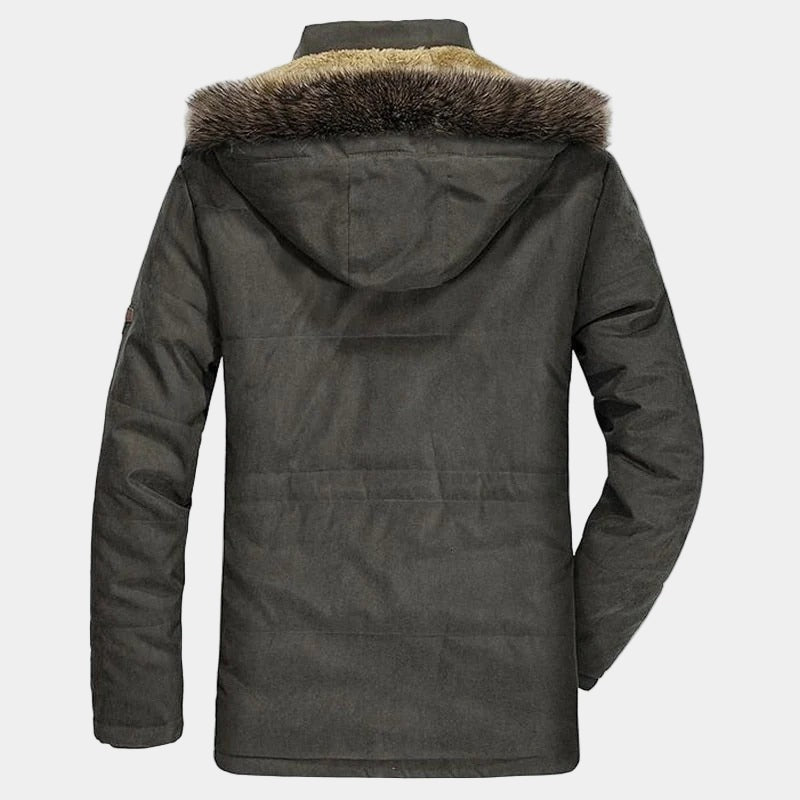 Florencio | Parka de Invierno de Hombre con Capucha de Pelo Sintético