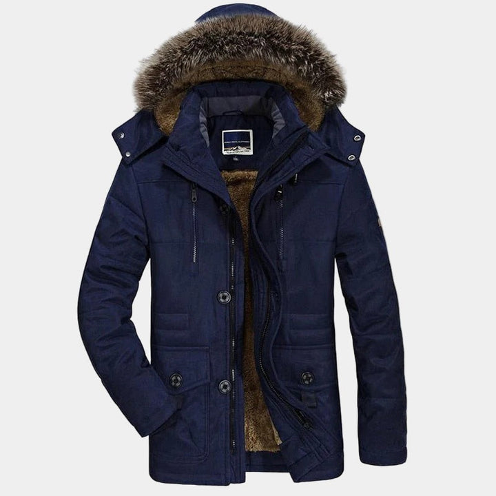 Florencio | Parka de Invierno de Hombre con Capucha de Pelo Sintético