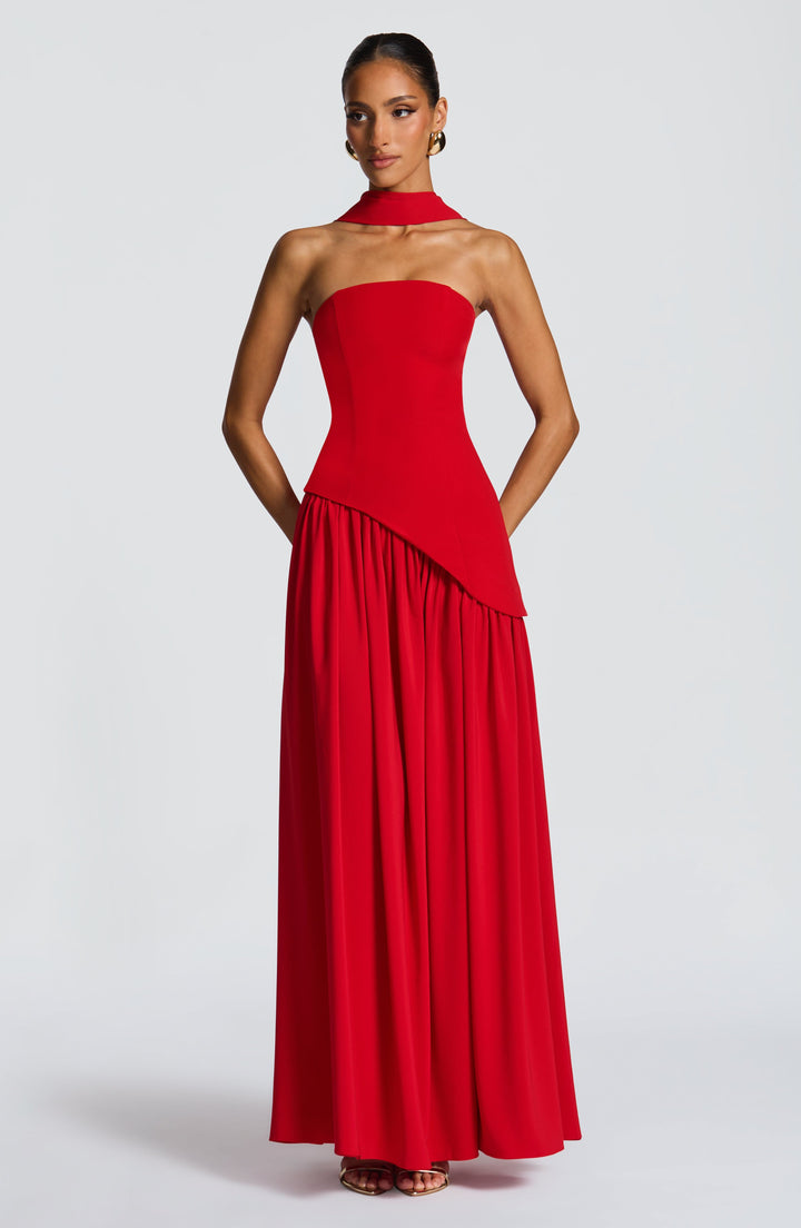 Generosa | Vestido de Gala de Mujer Palabra de Honor Asimétrico - 5