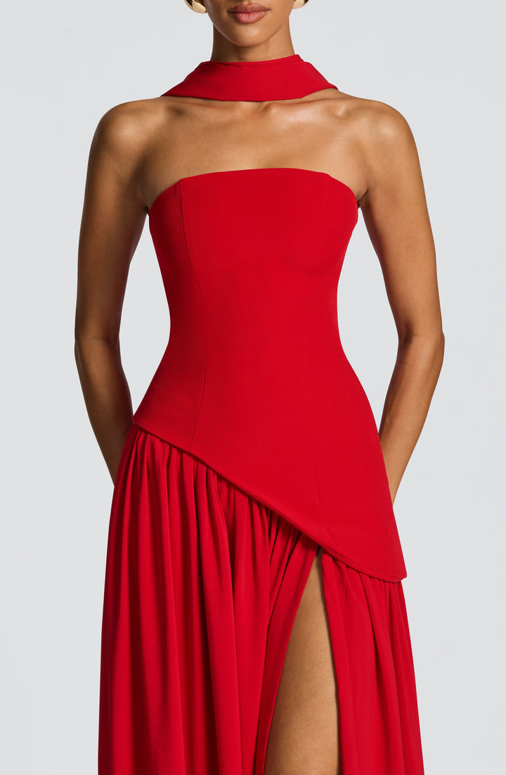 Generosa | Vestido de Gala de Mujer Palabra de Honor Asimétrico - 7