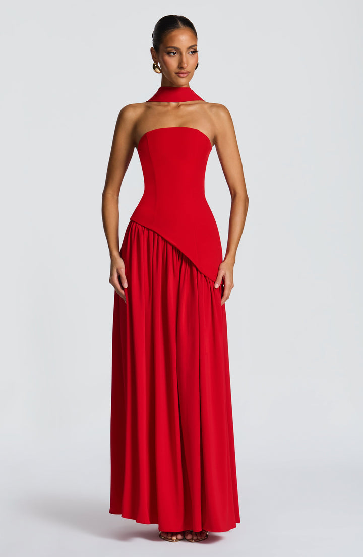 Generosa | Vestido de Gala de Mujer Palabra de Honor Asimétrico - 8