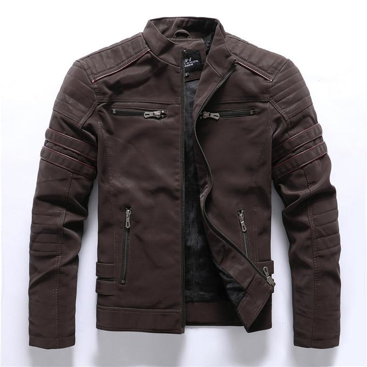 Domingo | Chaqueta Motera de Hombre de Cuello Alto