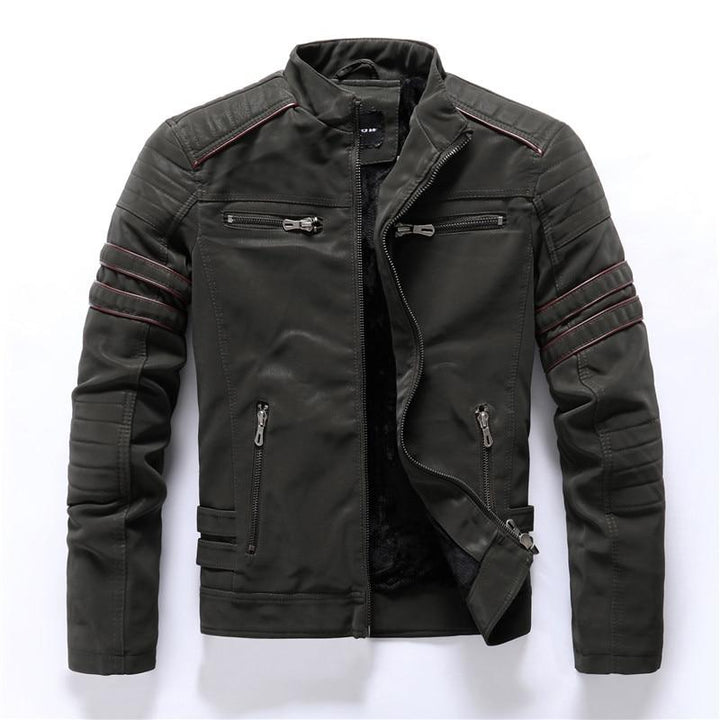 Domingo | Chaqueta Motera de Hombre de Cuello Alto