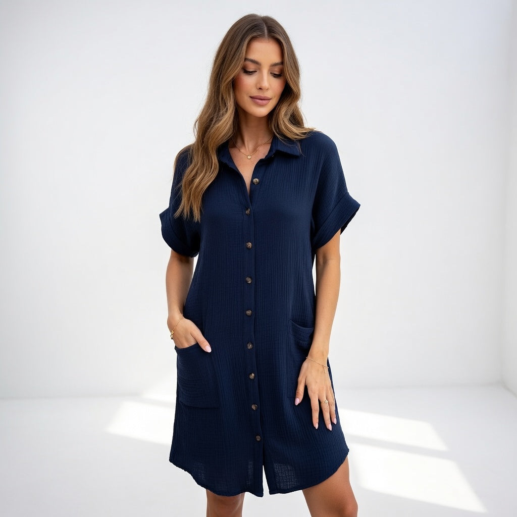Paula | Vestido camisa elegante y fácil de llevar