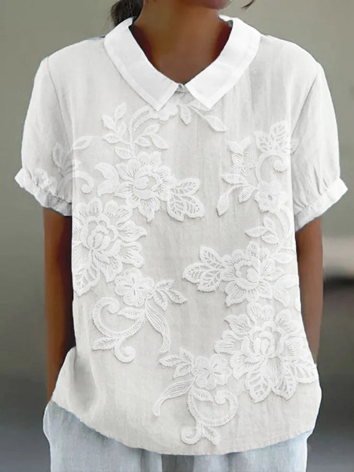 Amelia | Blusa Bordada Estilo Vintage