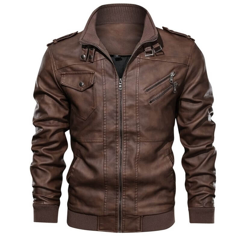 Adolfo | Chaqueta de Hombre Piel Sintética con Capucha Desmontable