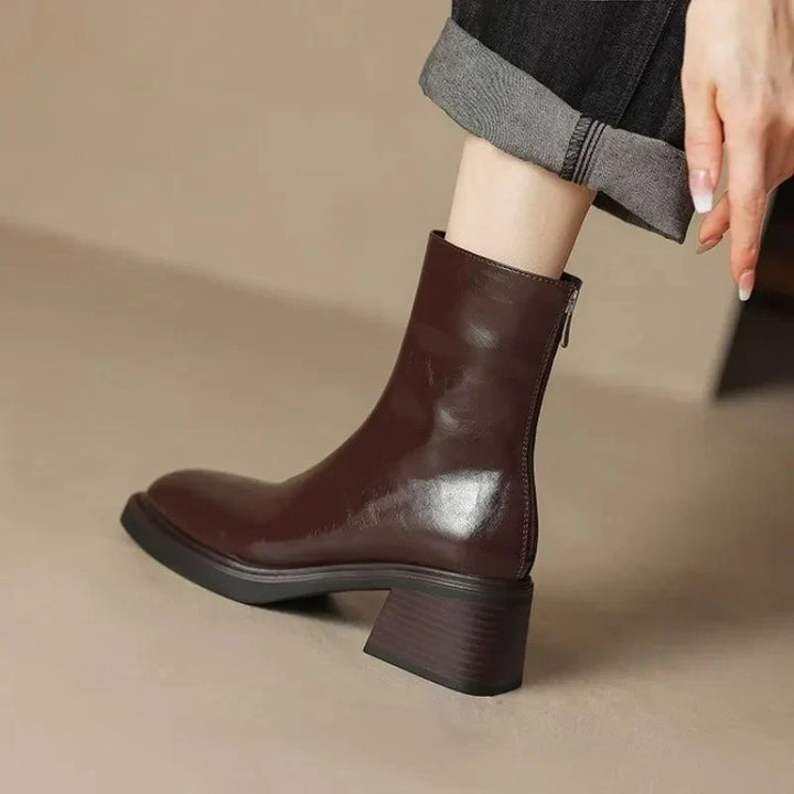 Lucila | Botines Elegantes de Punta Cuadrada y Tacón Ancho - 3