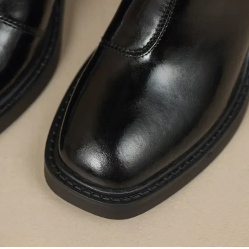 Lucila | Botines Elegantes de Punta Cuadrada y Tacón Ancho - 7
