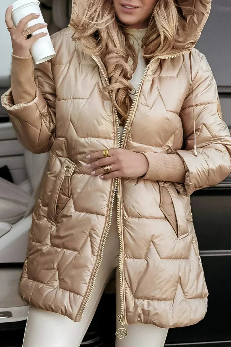 Palmira | Chaqueta Acolchada Cálida de Mujer con Capucha Amplia
