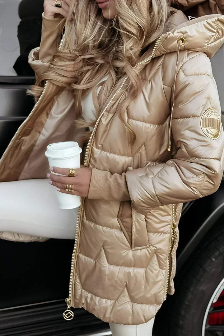 Palmira | Chaqueta Acolchada Cálida de Mujer con Capucha Amplia