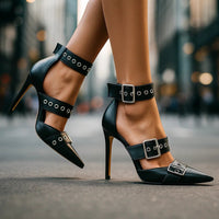 Matilde | Stilettos de Mujer con Hebillas Metalizadas