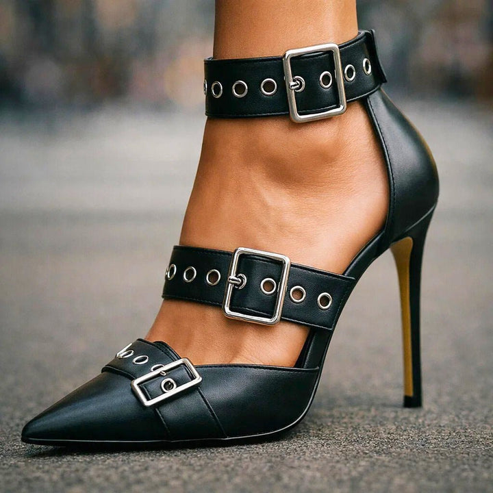 Matilde | Stilettos de Mujer con Hebillas Metalizadas - 2