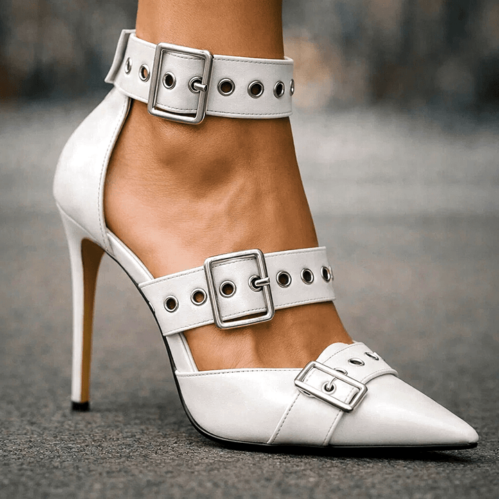 Matilde | Stilettos de Mujer con Hebillas Metalizadas - 5