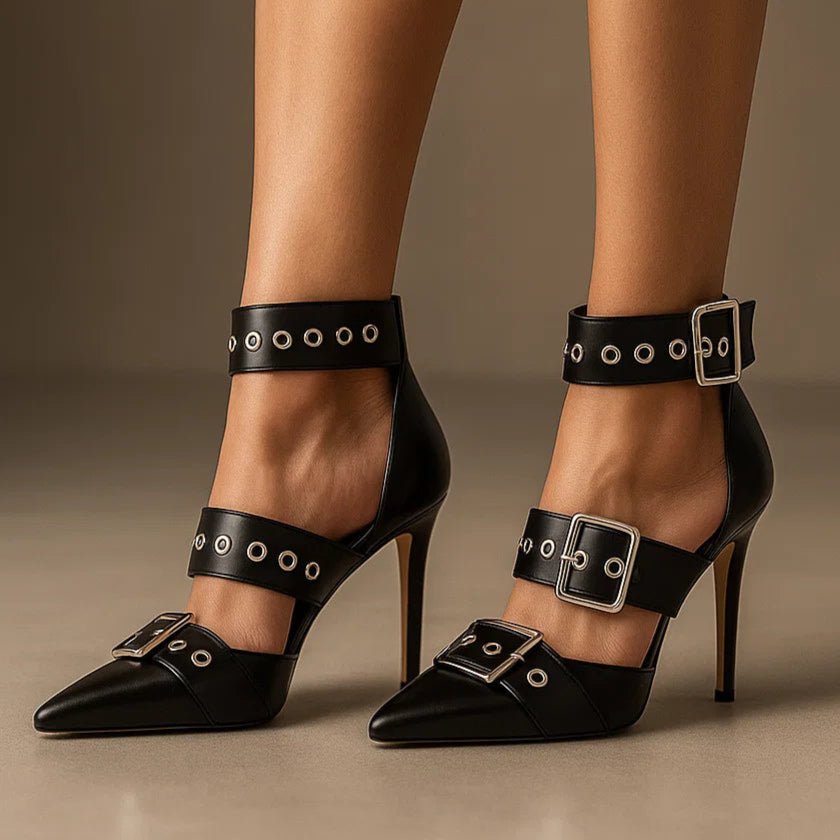 Matilde | Stilettos de Mujer con Hebillas Metalizadas - 8