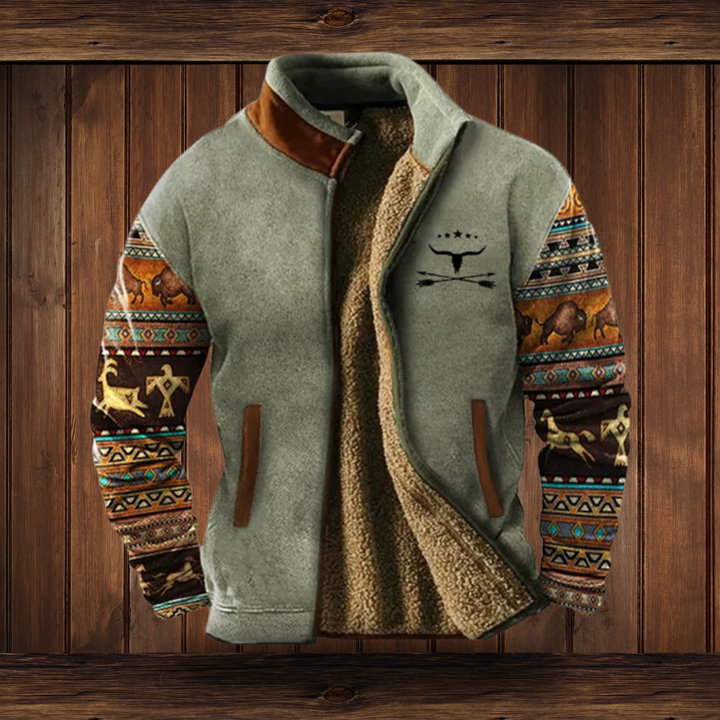 Julián | Chaqueta de Hombre de Forro Polar Estampado