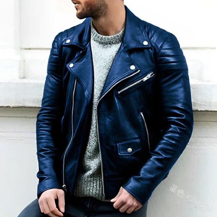 Daniel - Chaqueta de Hombre de Cuero Motera