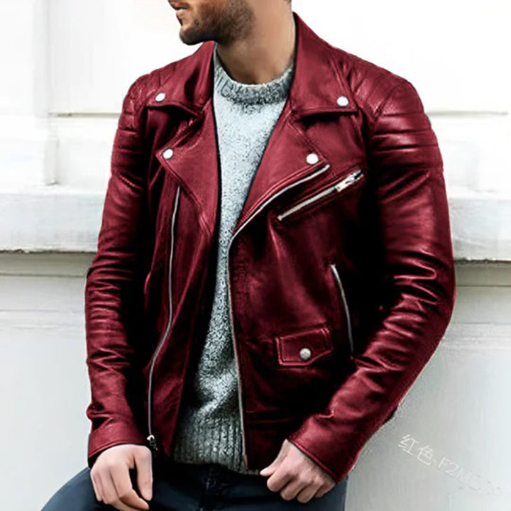 Daniel - Chaqueta de Hombre de Cuero Motera