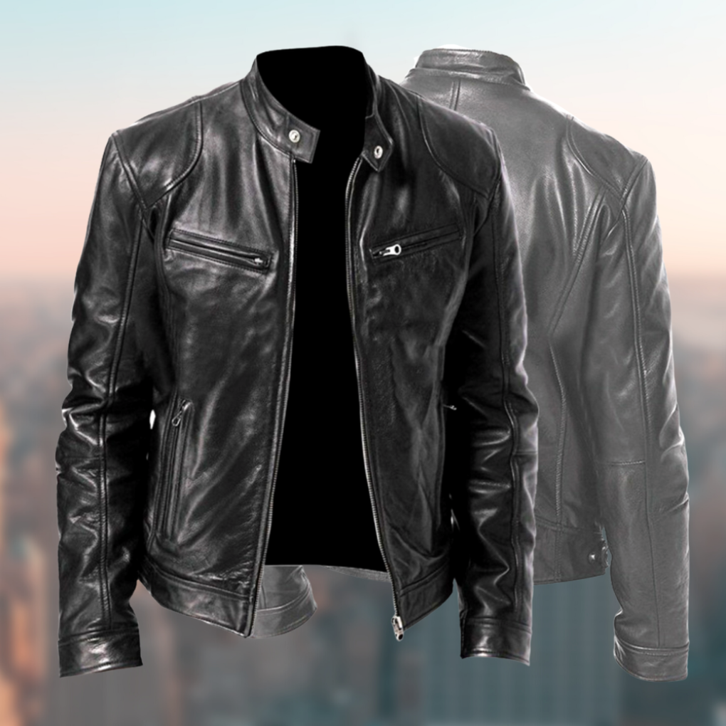 Gonzalo - Chaqueta de Hombre Cafe Racer de Cuero