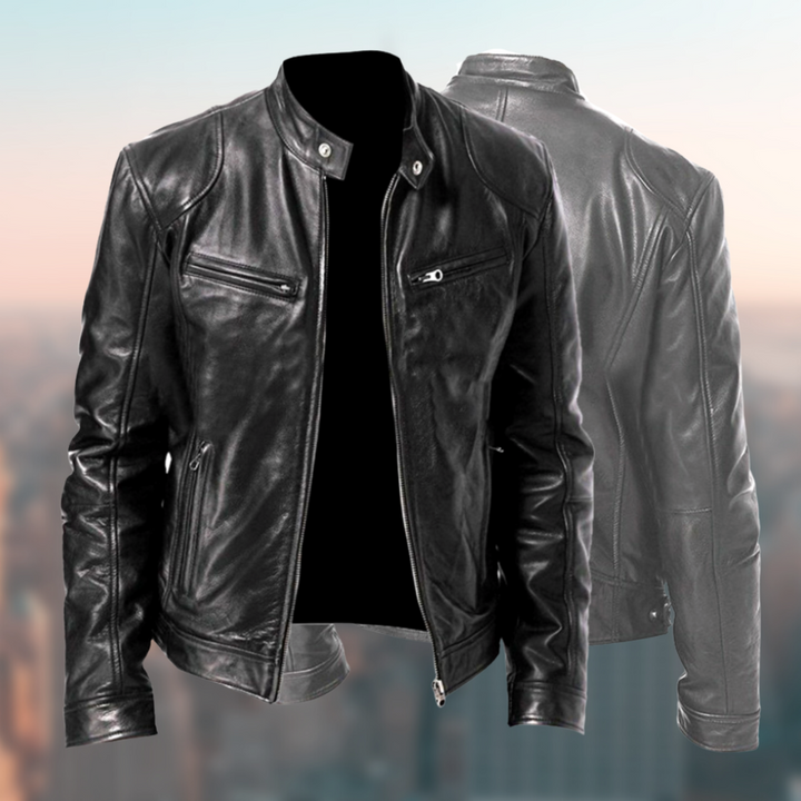 Gonzalo - Chaqueta de Hombre Cafe Racer de Cuero