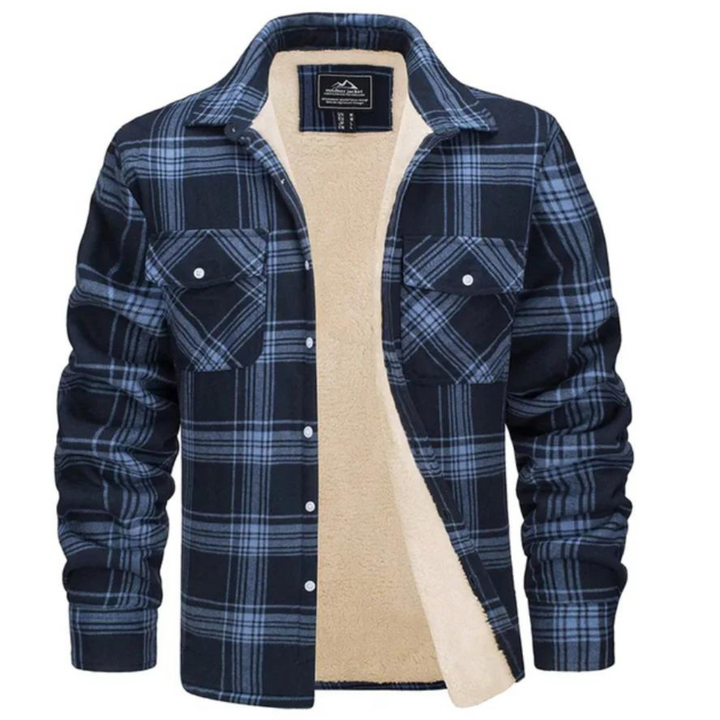 Manuel | Camisa Chaqueta de Hombre de Cuadros Forrada de Borrego