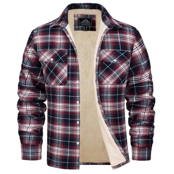 Manuel | Camisa Chaqueta de Hombre de Cuadros Forrada de Borrego