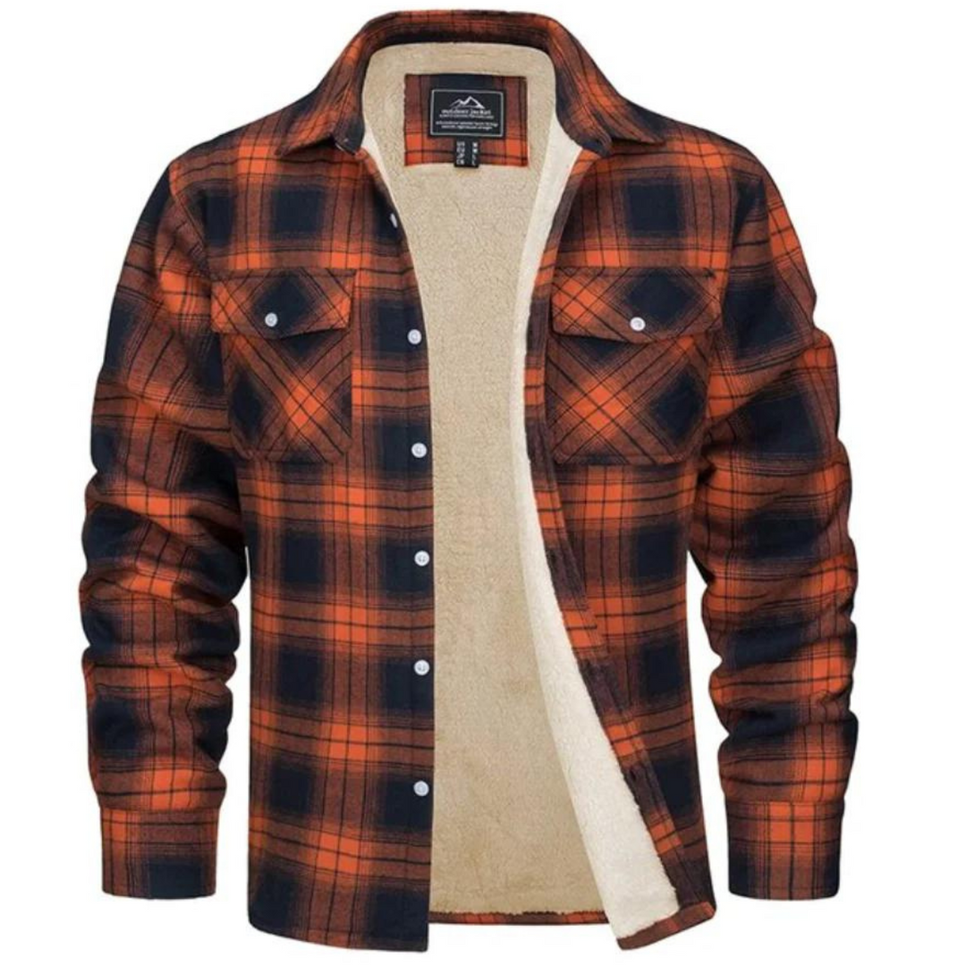 Manuel | Camisa Chaqueta de Hombre de Cuadros Forrada de Borrego