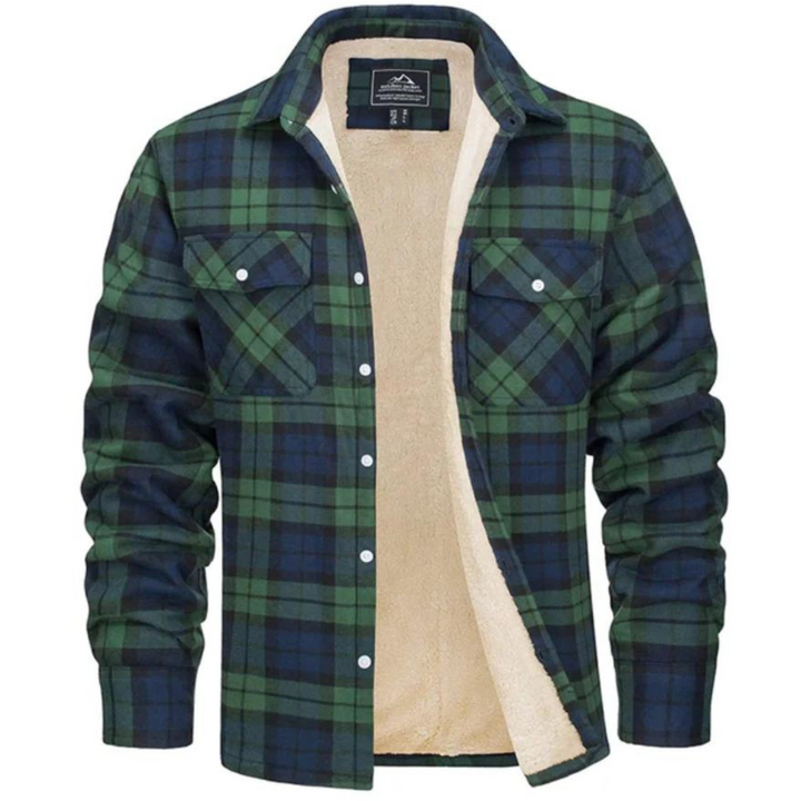 Manuel | Camisa Chaqueta de Hombre de Cuadros Forrada de Borrego