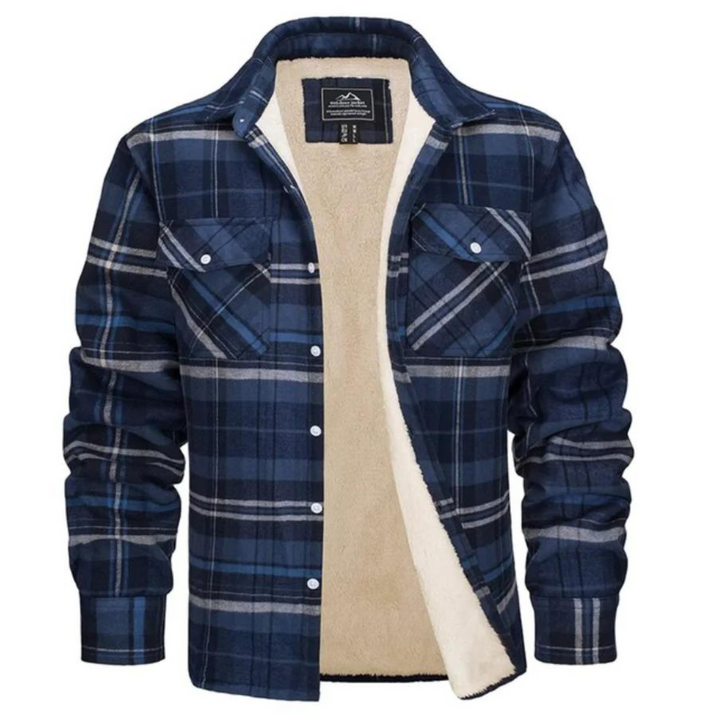 Manuel | Camisa Chaqueta de Hombre de Cuadros Forrada de Borrego